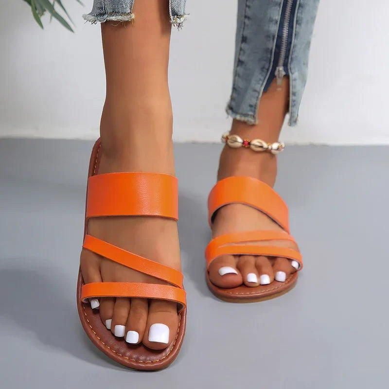 Lilac | Women's Flat Cushioned Sandals