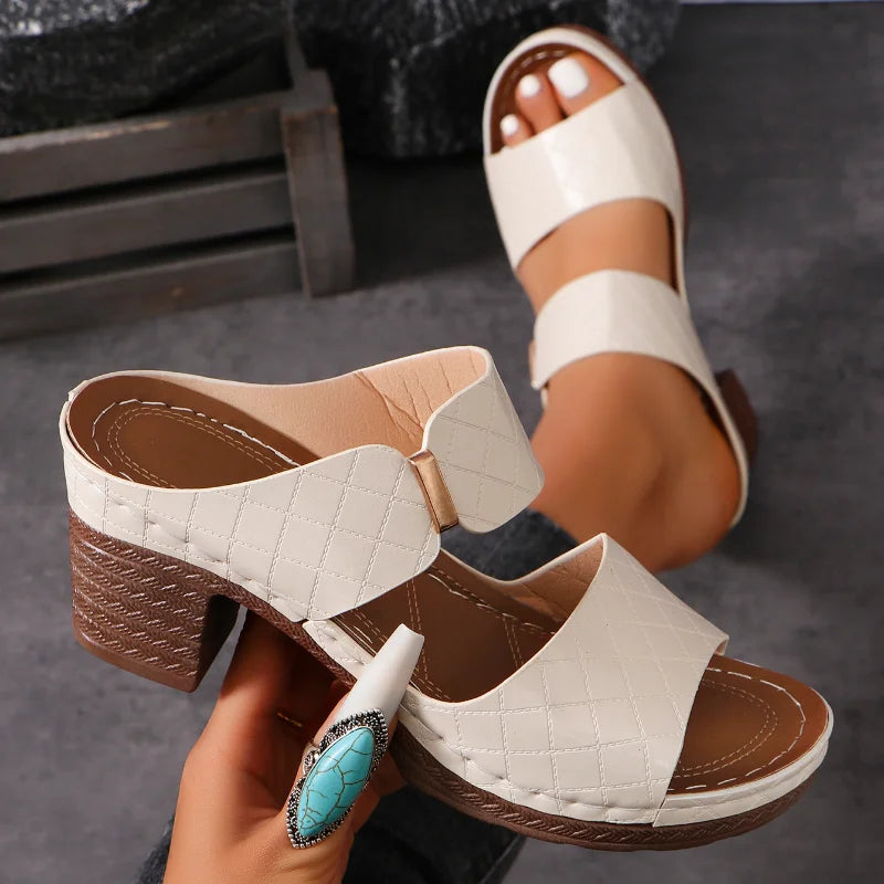 Keira | Women's Arch Support Block Heel Flat Sandals
