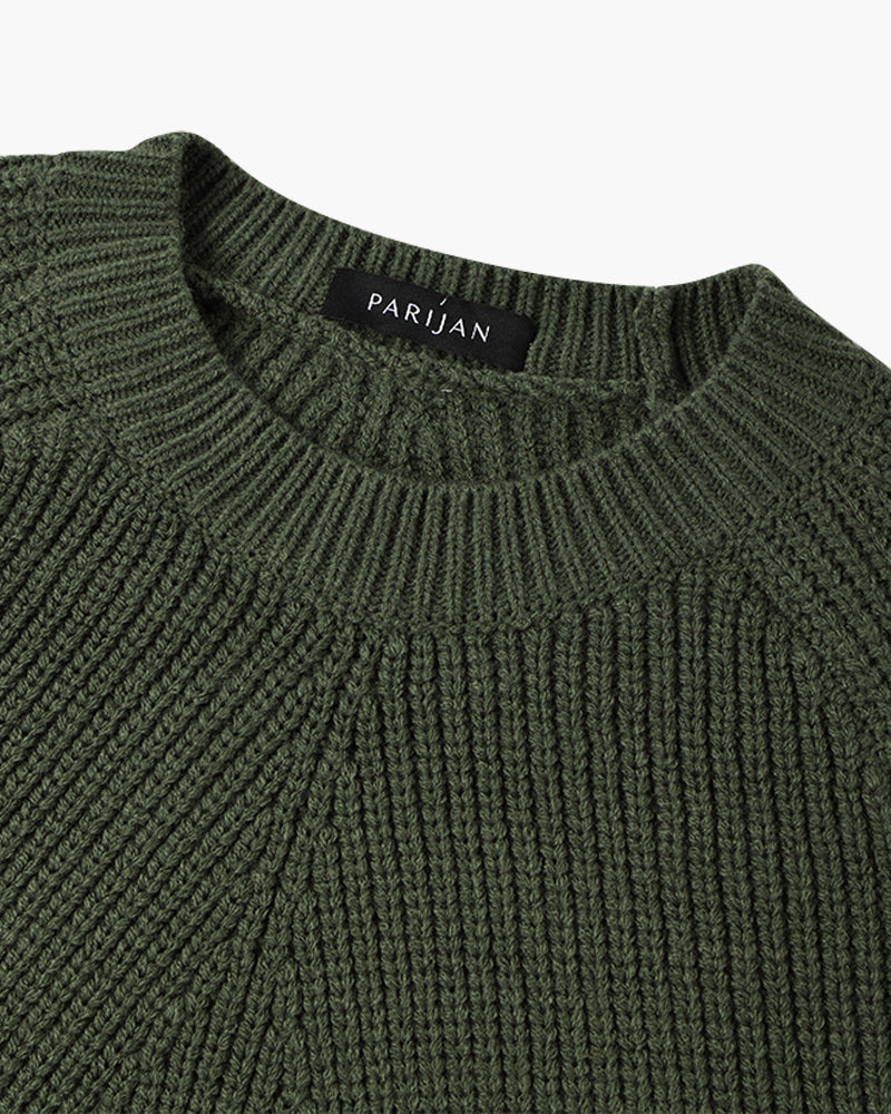 Ravier – Cotton Knit Raglan Sleeve Sweater