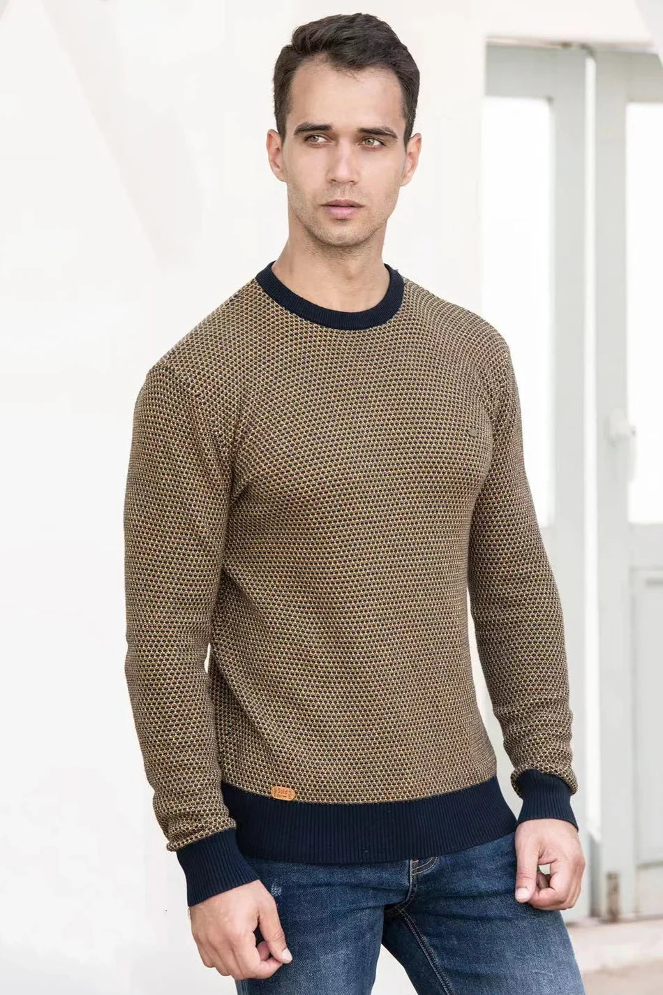 Jeremy – Men’s Checkered Sweater