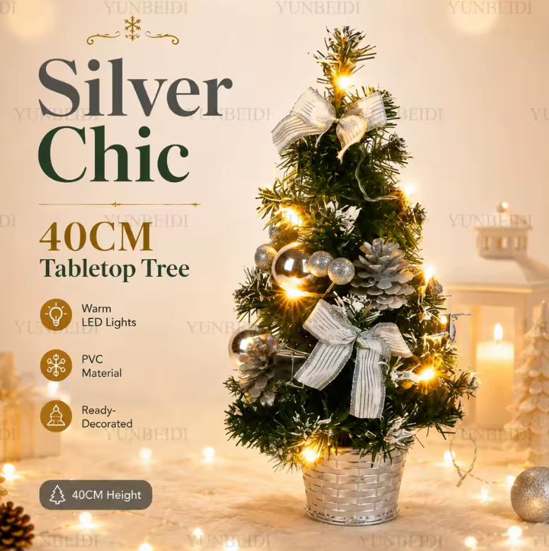 Small Pre-Lit Christmas Tree – Perfect Desktop Gift for the Holidays
