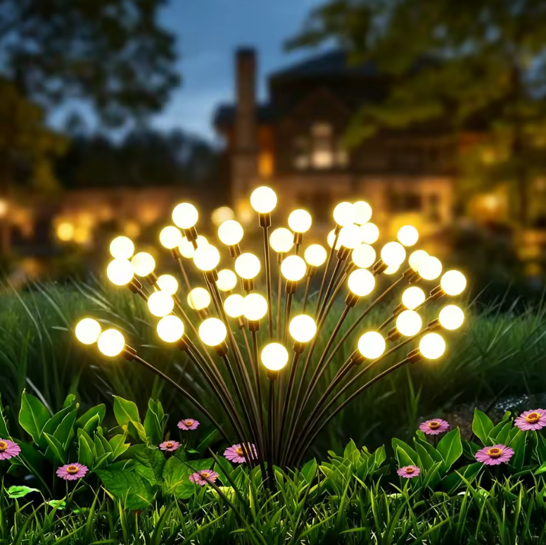 Solar Firefly Garden Lights – Waterproof LED Pathway & Yard Lights (Set of 6)