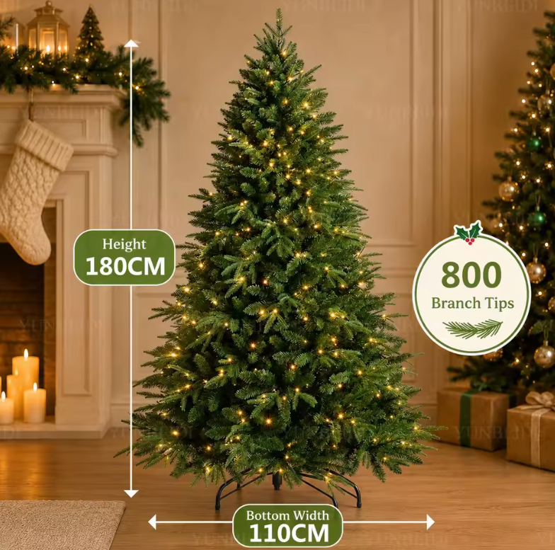 Artificial Christmas Tree PE+PVC Material Large Christmas Tree 120cm To 180cm Family Christmas and New Year Decoration