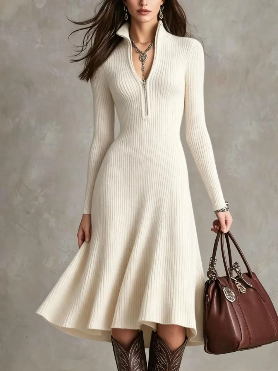 Selyn Quarter Zip Sweater Dress