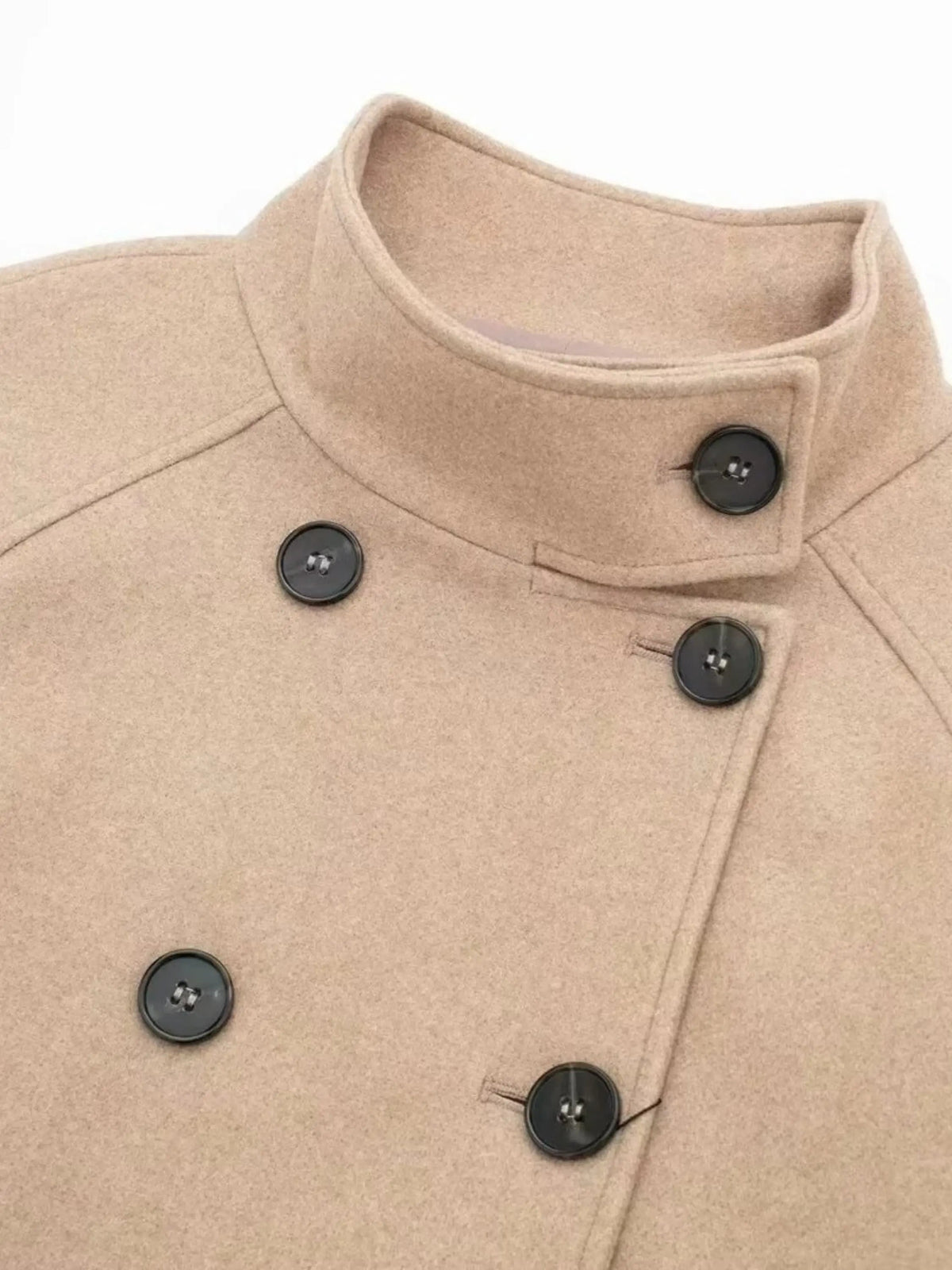 Cropped Double-Breasted Wool Jacket