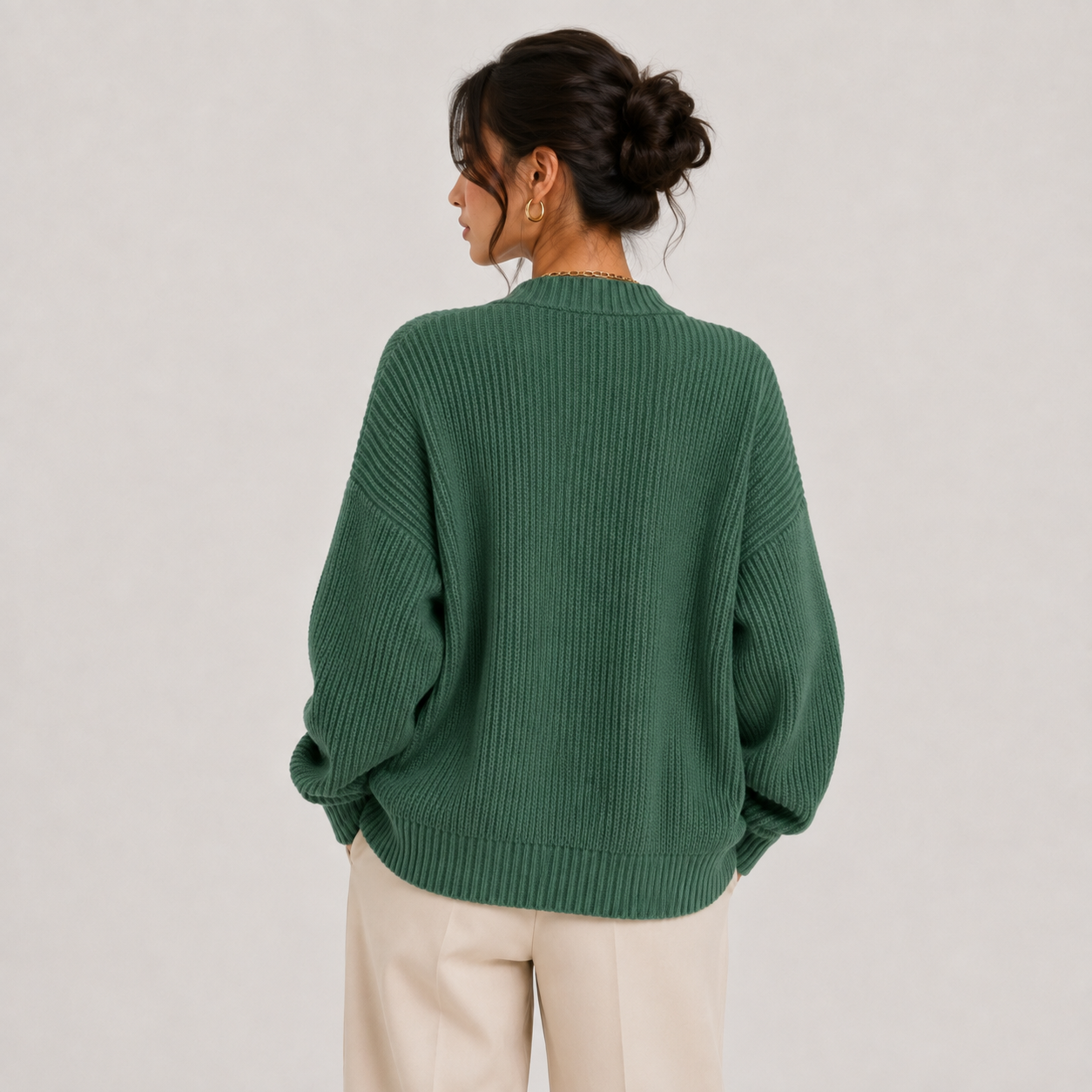 Women's Cardigan Sweater Knit Front Button Long Sleeve