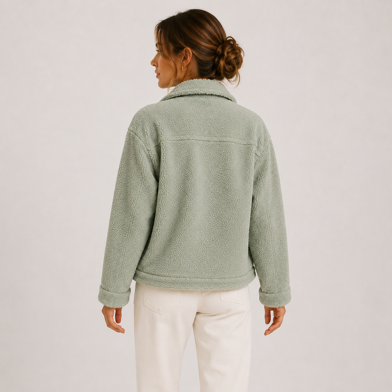 Women's Plush Sherpa Jacket Cozy Lightweight Casual Shacket