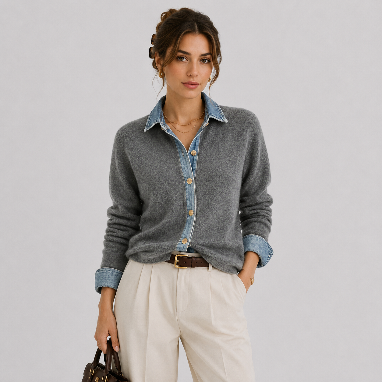 Women's Denim Jacket Classic Button Front Everyday Outerwear