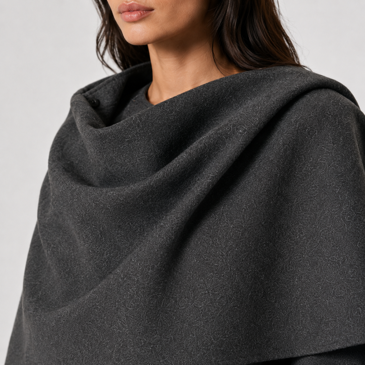 Women's Relaxed Fit Cape Coat Cozy Everyday Winter Jacket