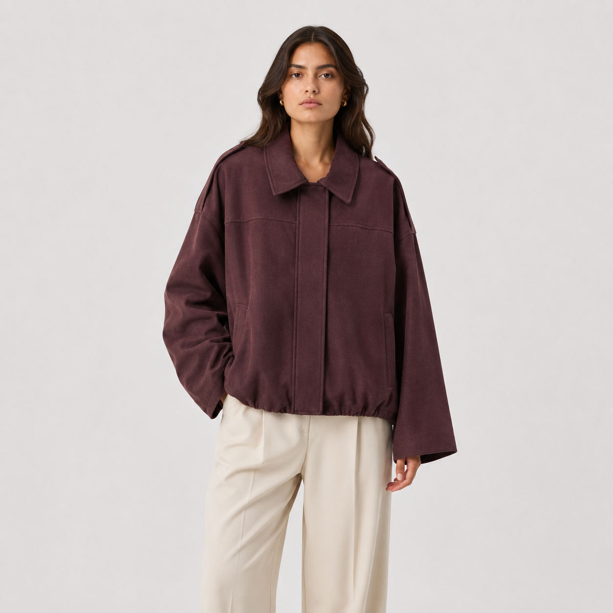 Women's Relaxed Fit Suede Jacket Timeless Refined Outerwear