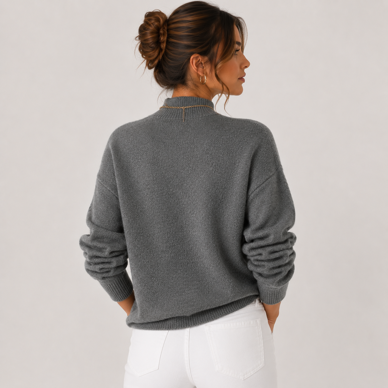 Priya | Women's Cable Knit Turtleneck Sweater, Cozy Winter Pullover