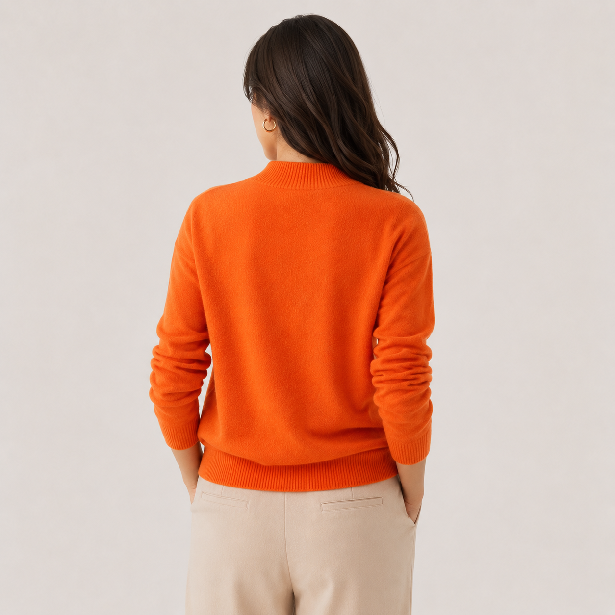 Women's Cashmere Look Sweater Lightweight Classic Fit