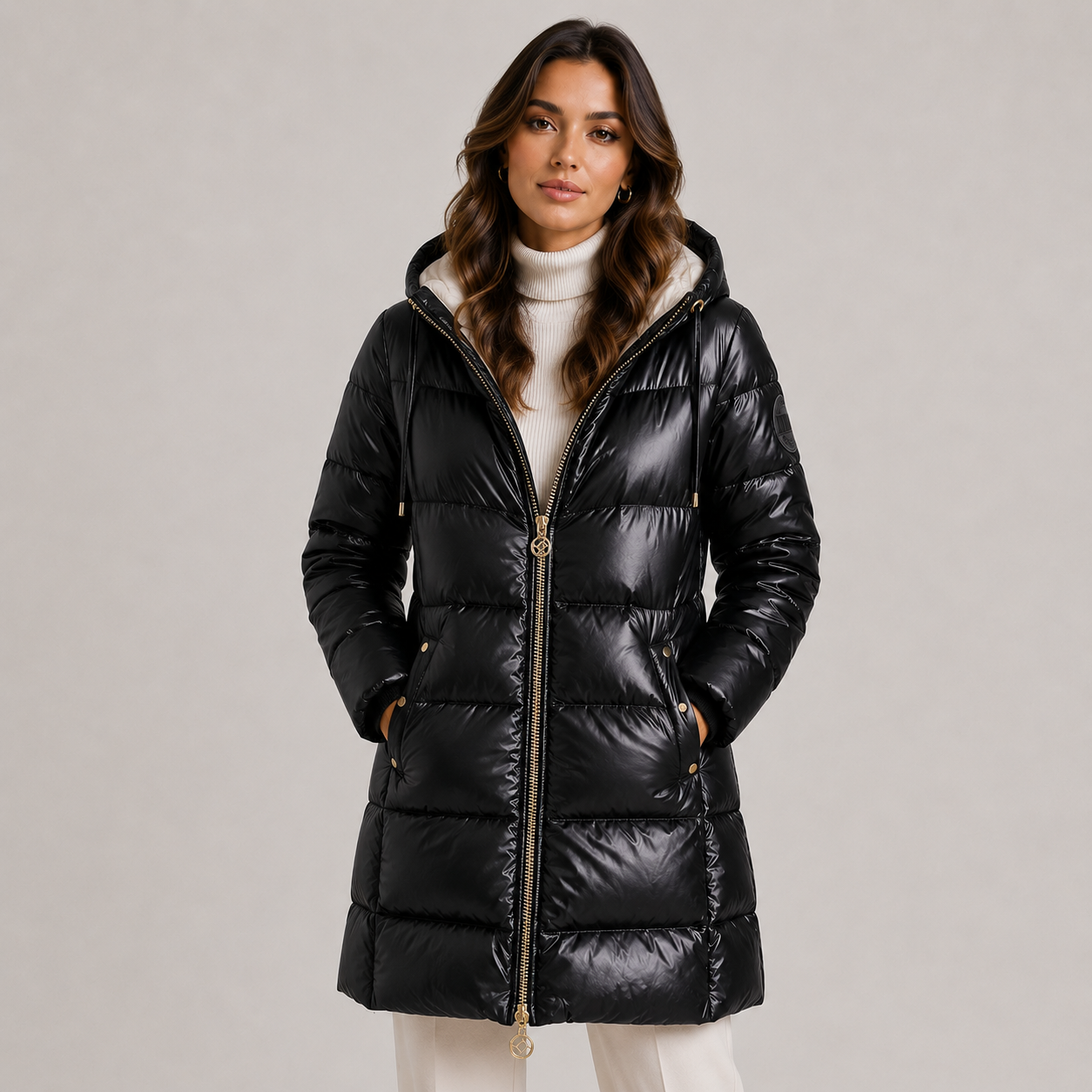 Women's Hooded Puffer Coat Insulated Cold Weather Outerwear