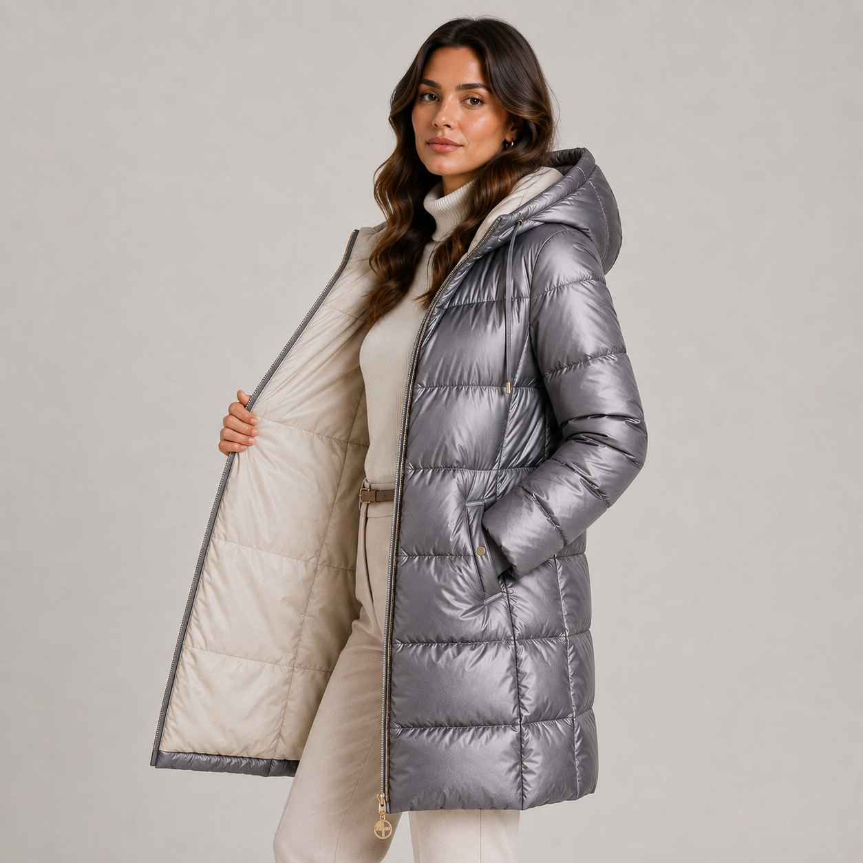 Women's Hooded Puffer Coat Insulated Cold Weather Outerwear