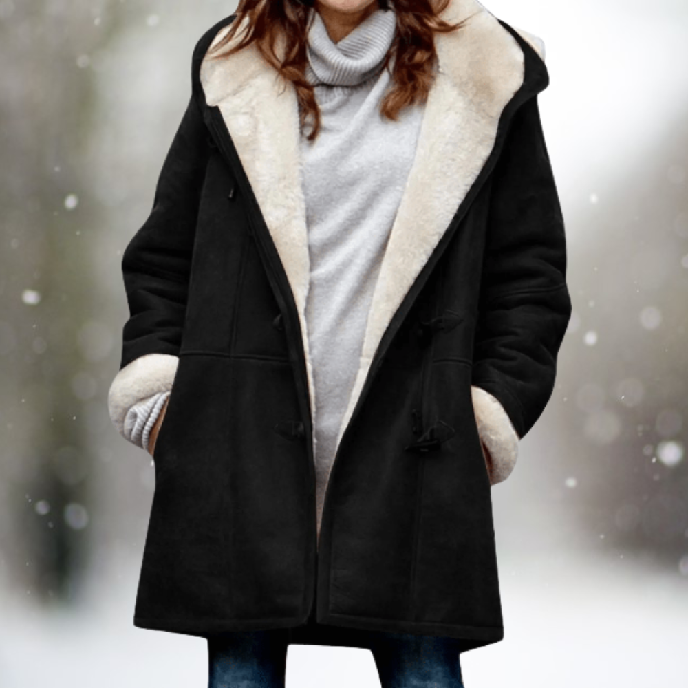 Aldrice | Women's Hooded Winter Coat with Sherpa Lining