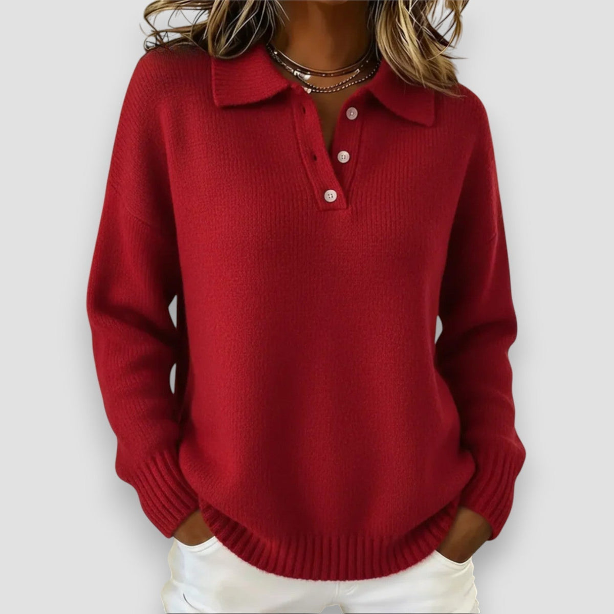 Ardenne | Women's Collared Polo Knit Sweater