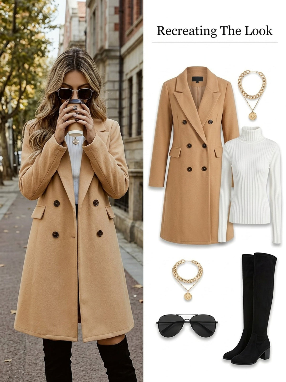 Arvelle | Women's Double-Breasted Coat