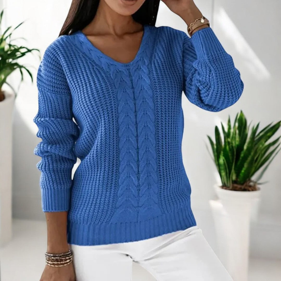 Brenna | Women's Cable Knit Pullover Sweater