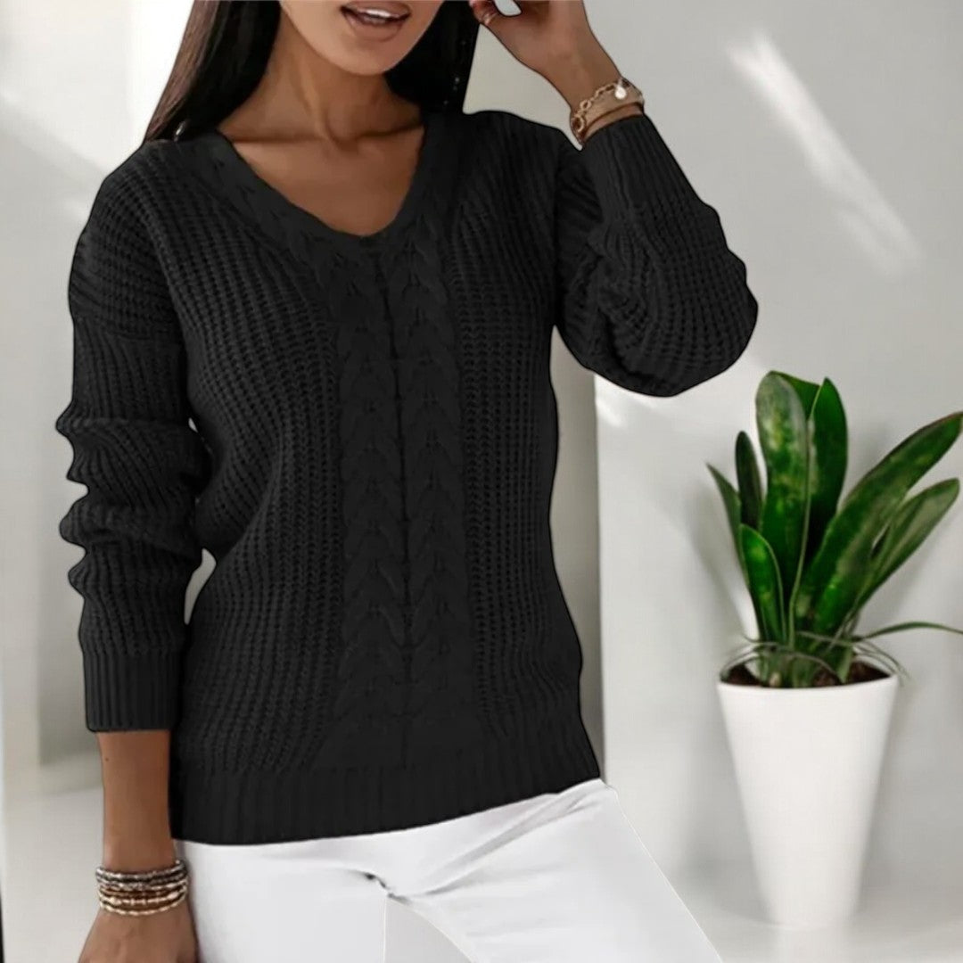 Brenna | Women's Cable Knit Pullover Sweater