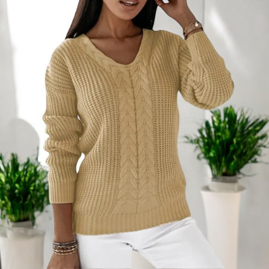 Brenna | Women's Cable Knit Pullover Sweater