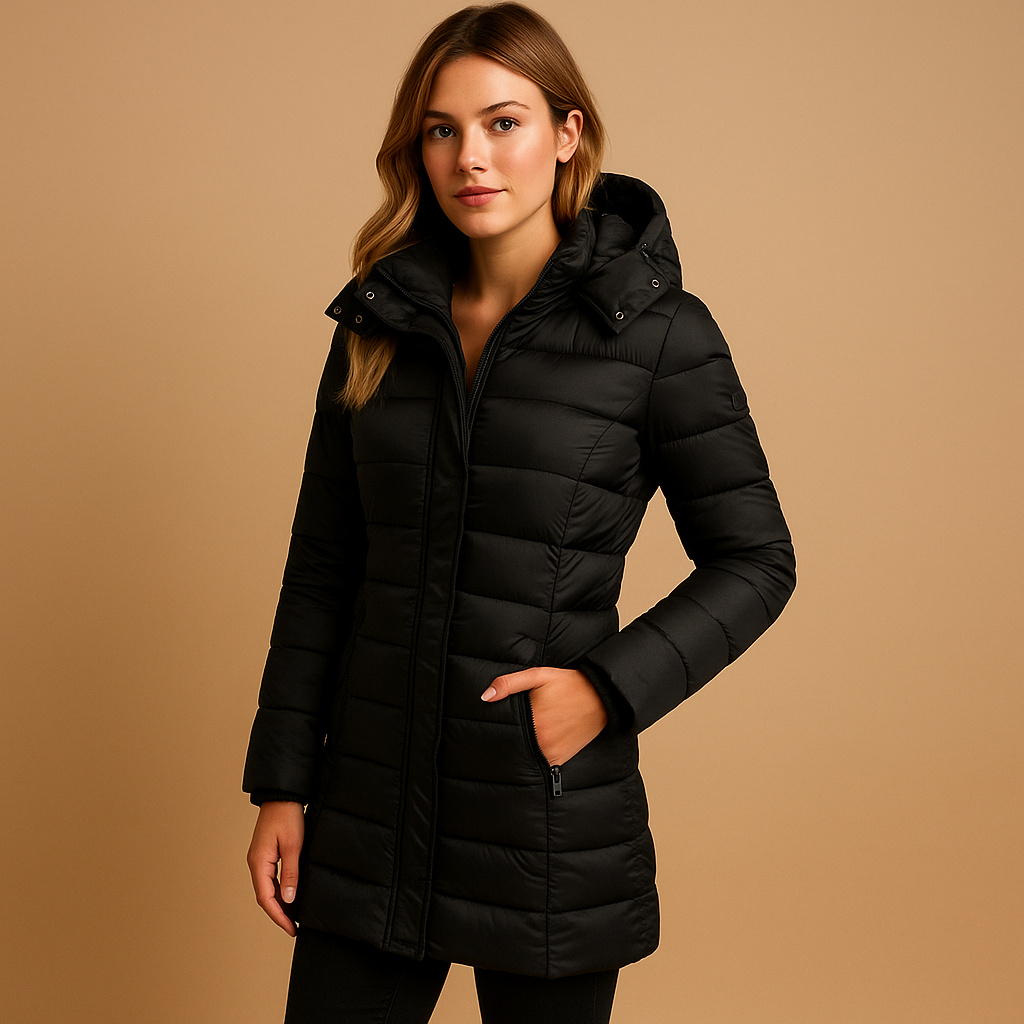 Brindal | Women's Mid-Length Hooded Puffer Coat