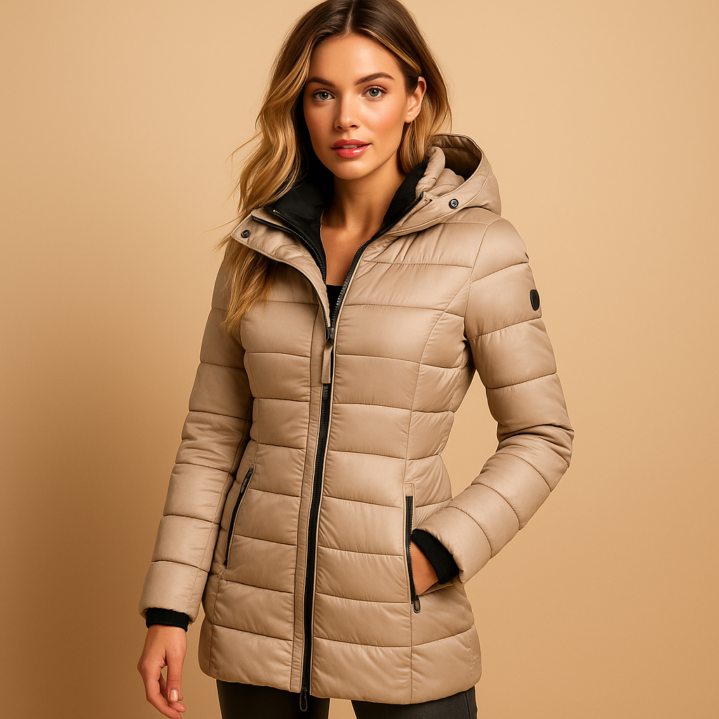 Brindal | Women's Mid-Length Hooded Puffer Coat