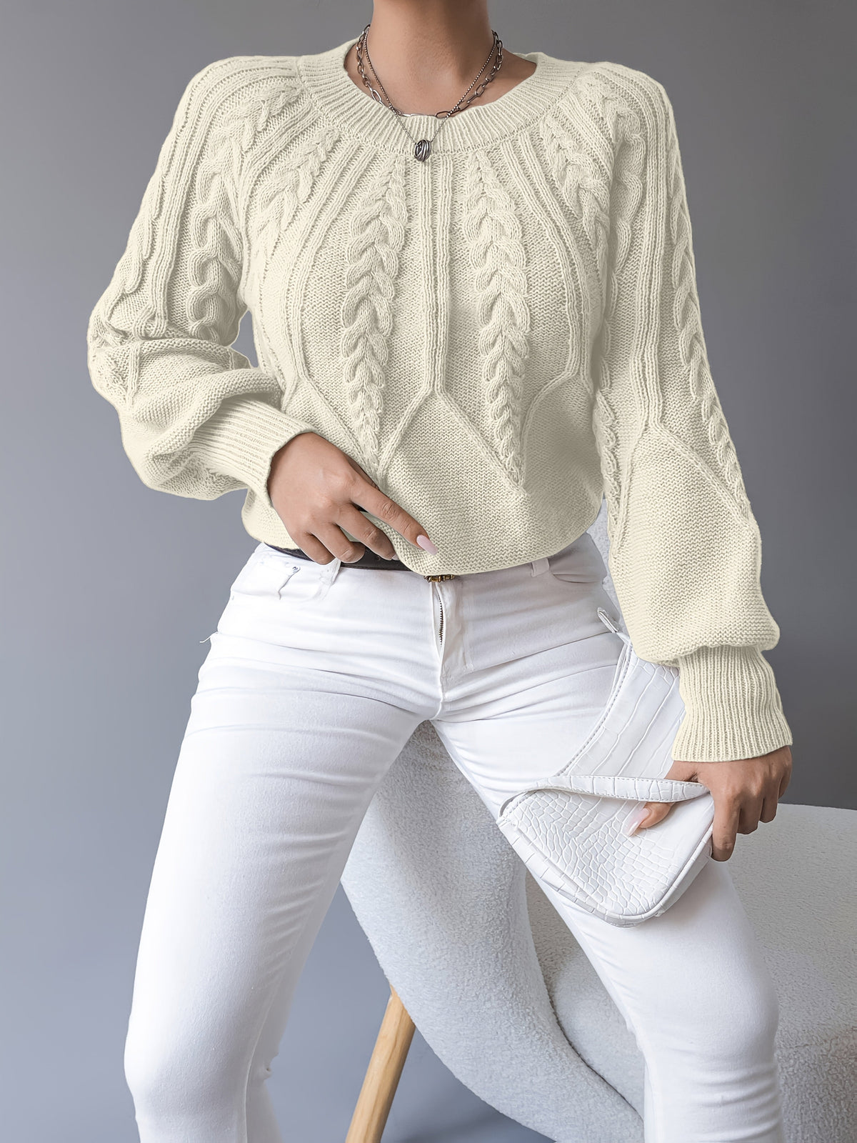 Caldris | Women's Cable Knit Pullover Sweater