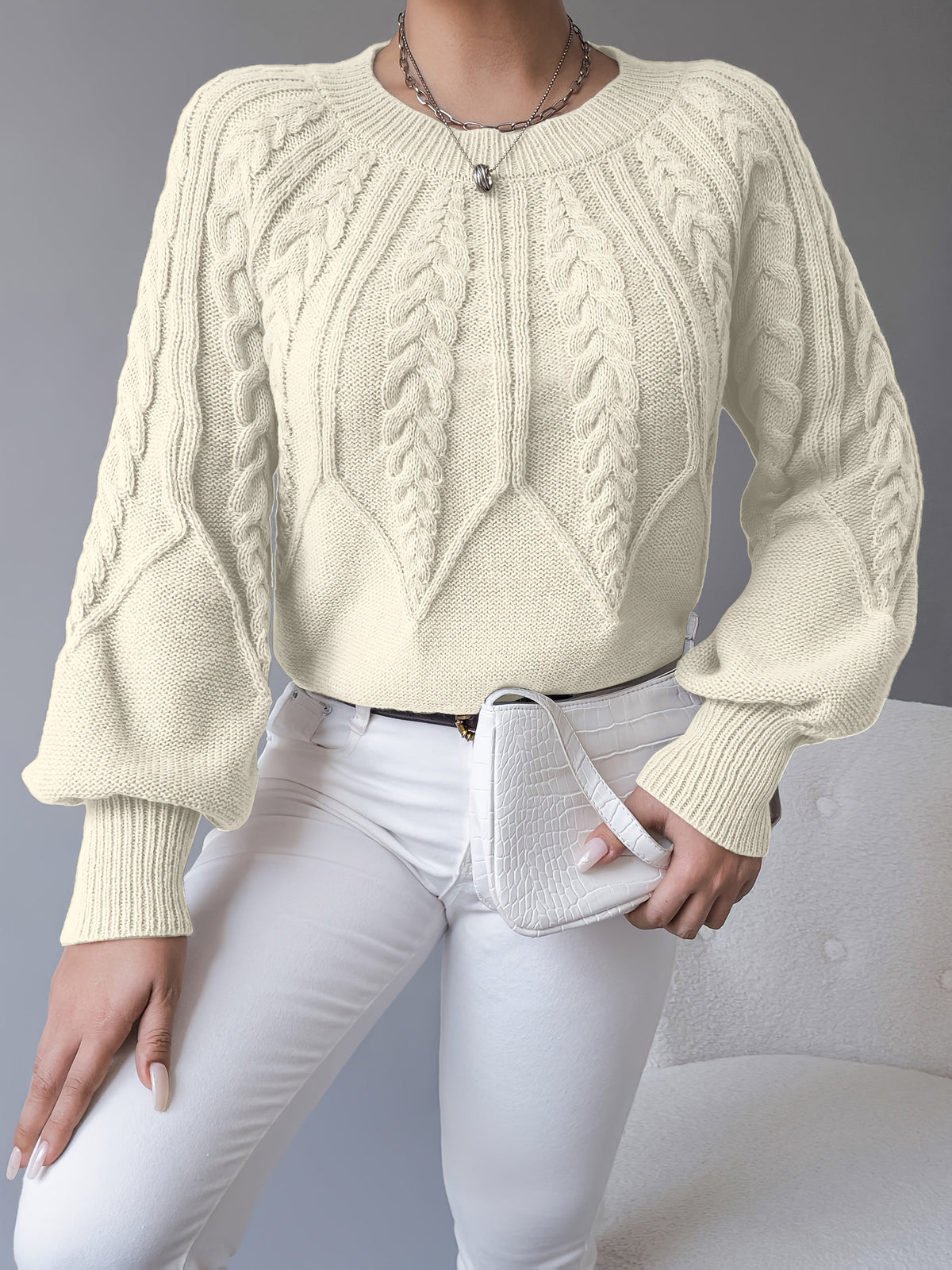 Caldris | Women's Cable Knit Pullover Sweater