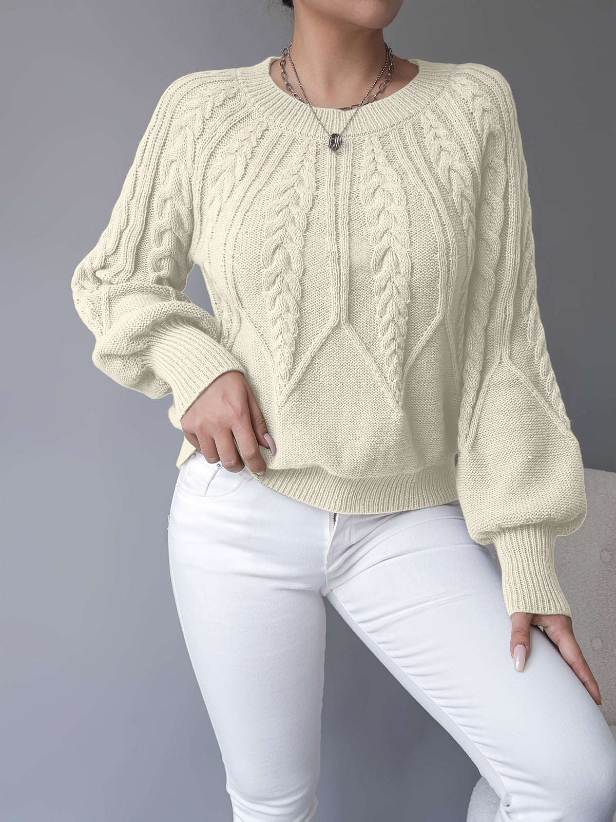 Caldris | Women's Cable Knit Pullover Sweater