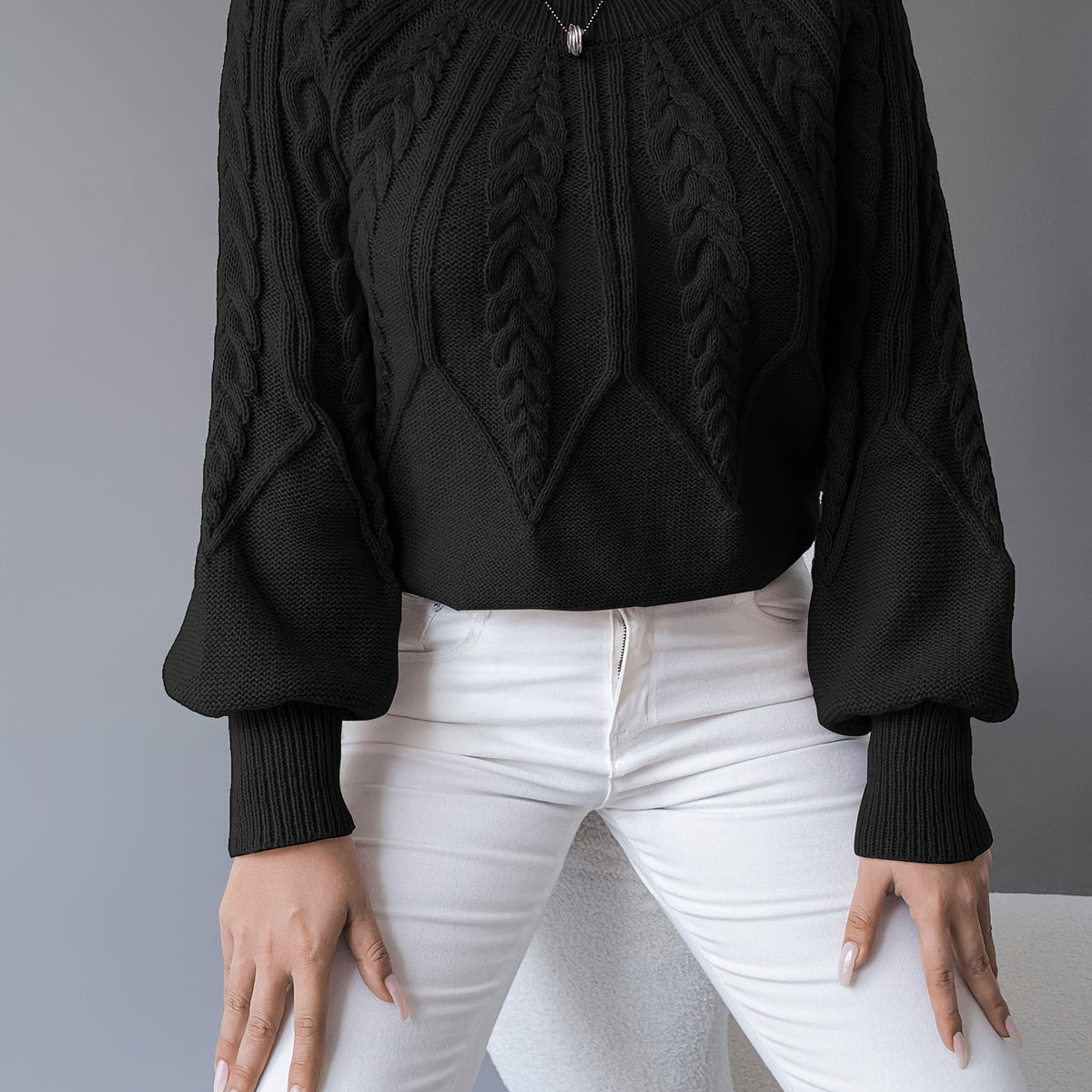 Caldris | Women's Cable Knit Pullover Sweater