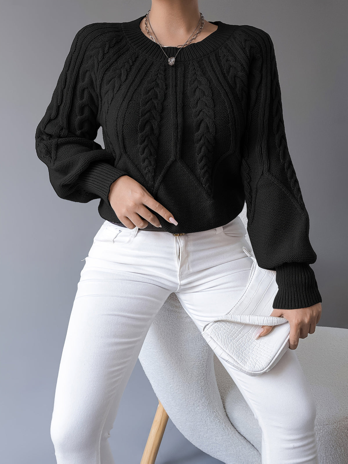 Caldris | Women's Cable Knit Pullover Sweater