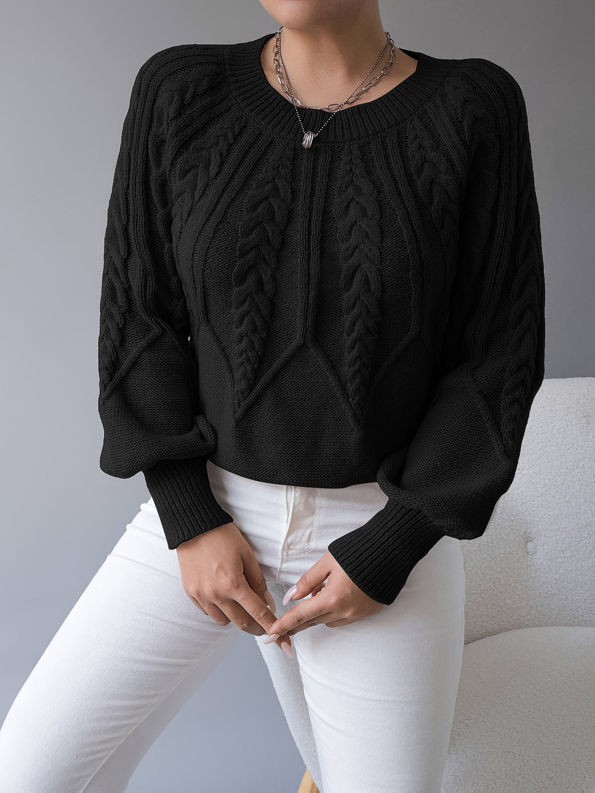 Caldris | Women's Cable Knit Pullover Sweater