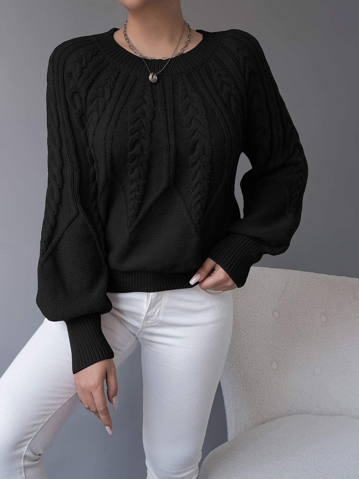 Caldris | Women's Cable Knit Pullover Sweater