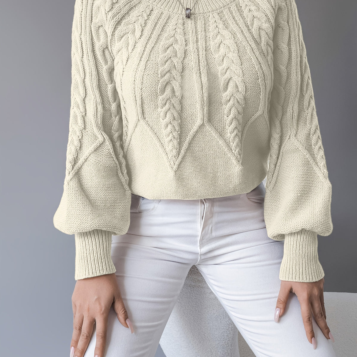 Caldris | Women's Cable Knit Pullover Sweater