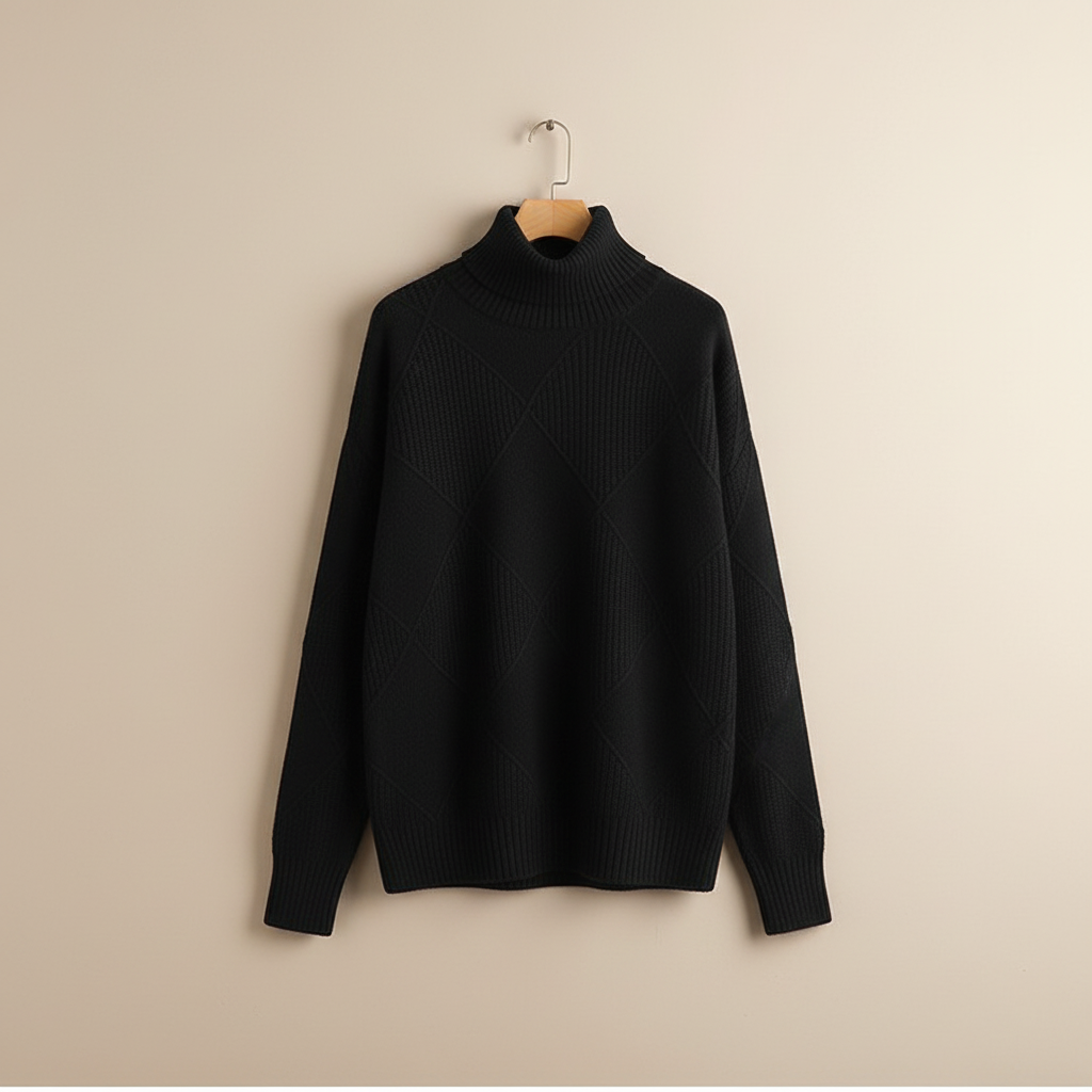 Calloway | Women's Diamond Knit Turtleneck Sweater