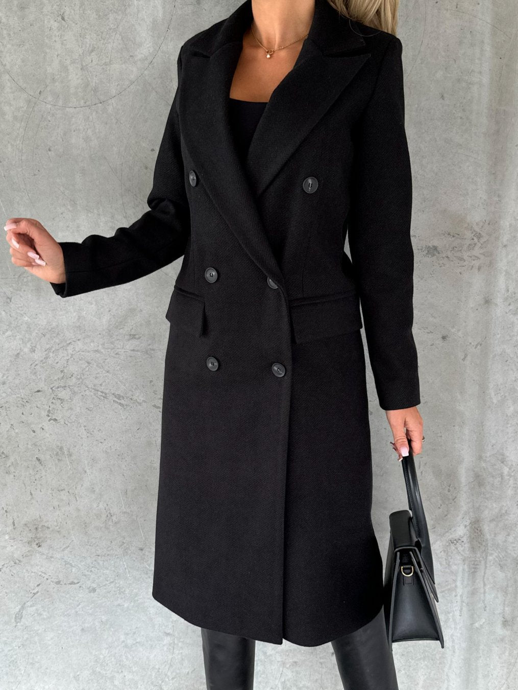 Calveth | Women's Double-Breasted Long Coat