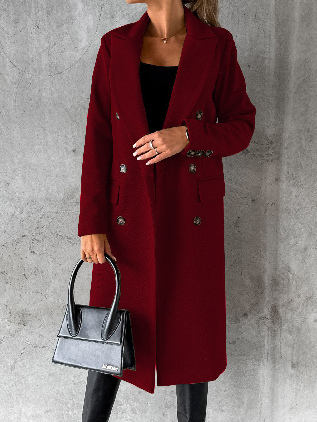 Calveth | Women's Double-Breasted Long Coat