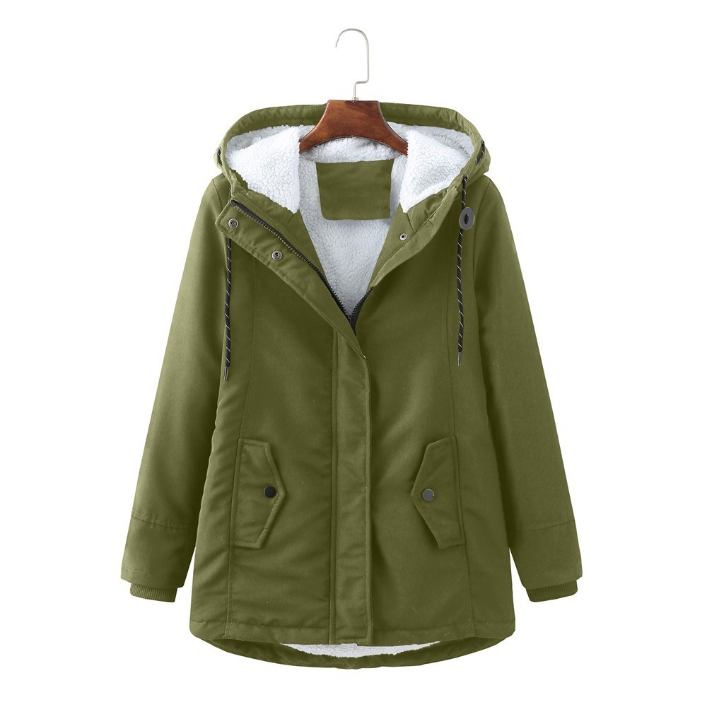 Calvindra | Women's Fleece-Lined Hooded Winter Coat