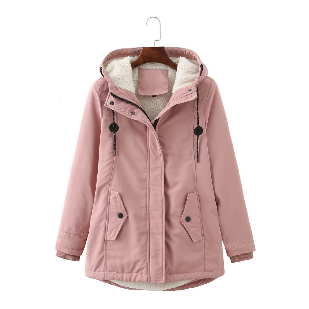 Calvindra | Women's Fleece-Lined Hooded Winter Coat