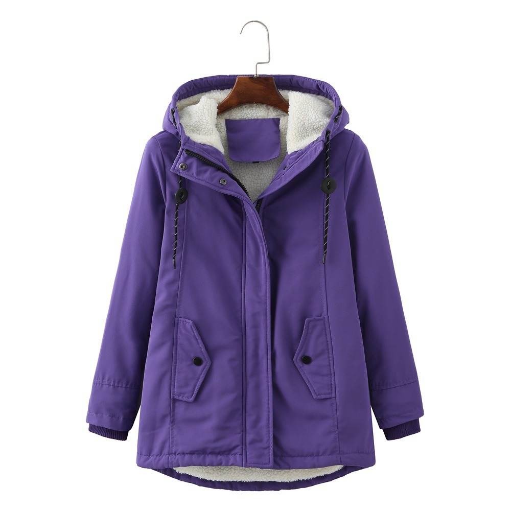 Calvindra | Women's Fleece-Lined Hooded Winter Coat