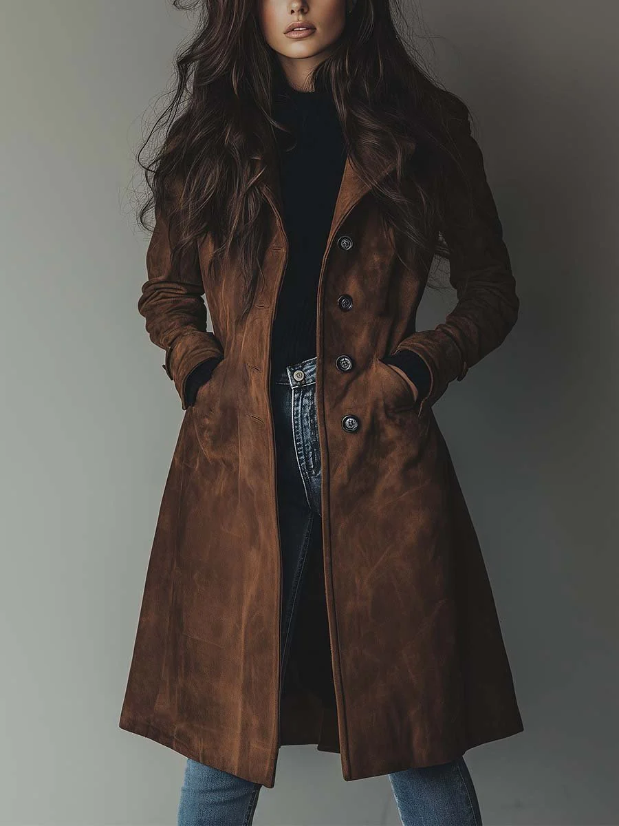 Calvorne | Women's Trench Coat Double-Breasted