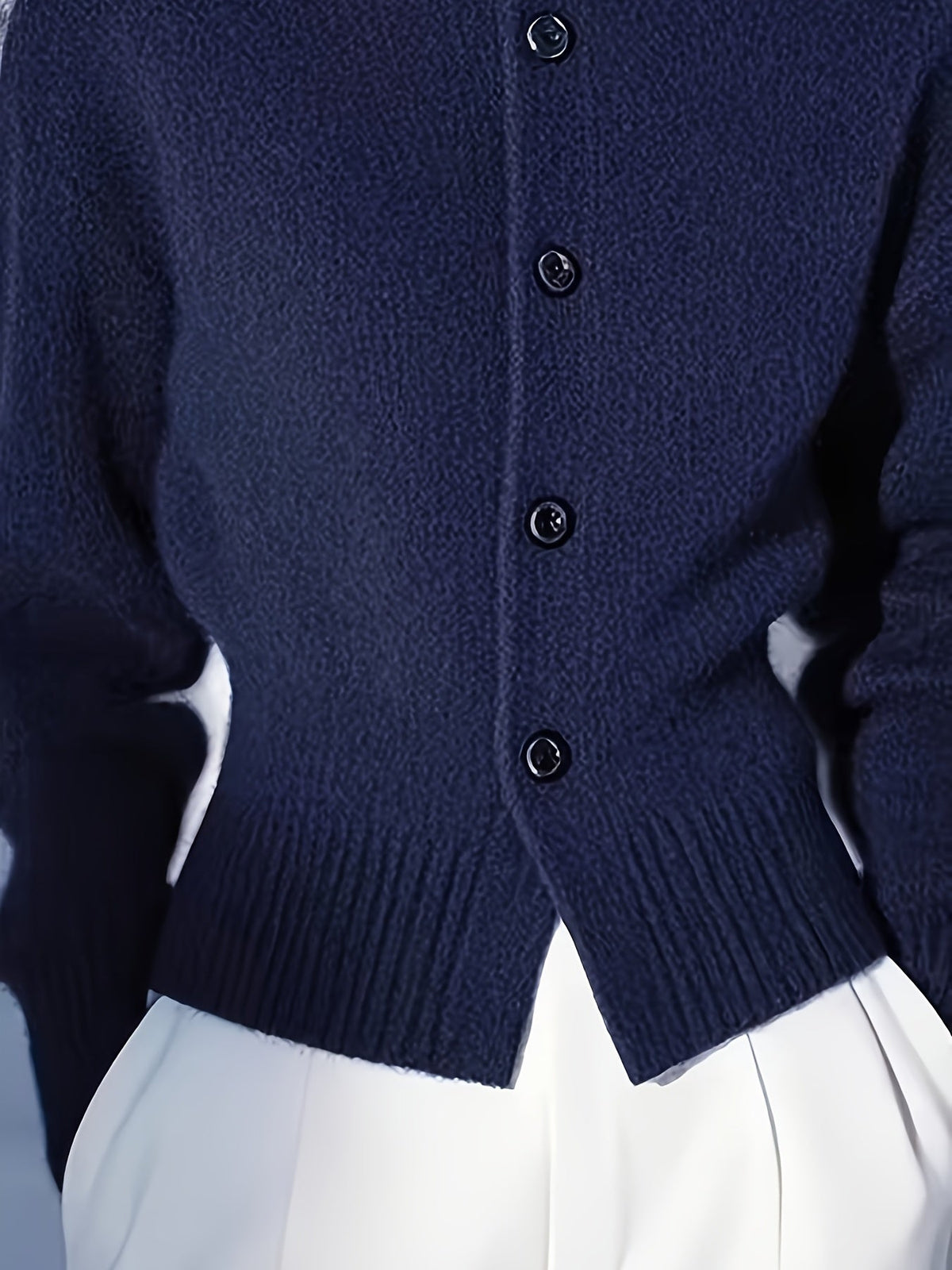Cavrinda | Women's High-Neck Button Cardigan Sweater