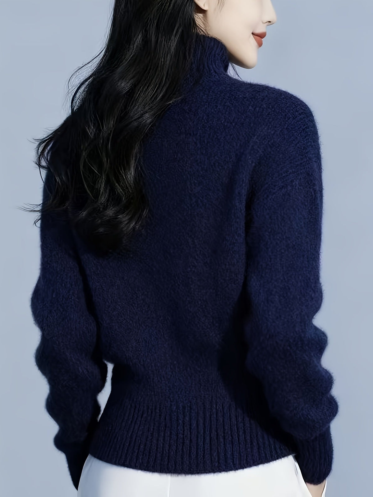 Cavrinda | Women's High-Neck Button Cardigan Sweater