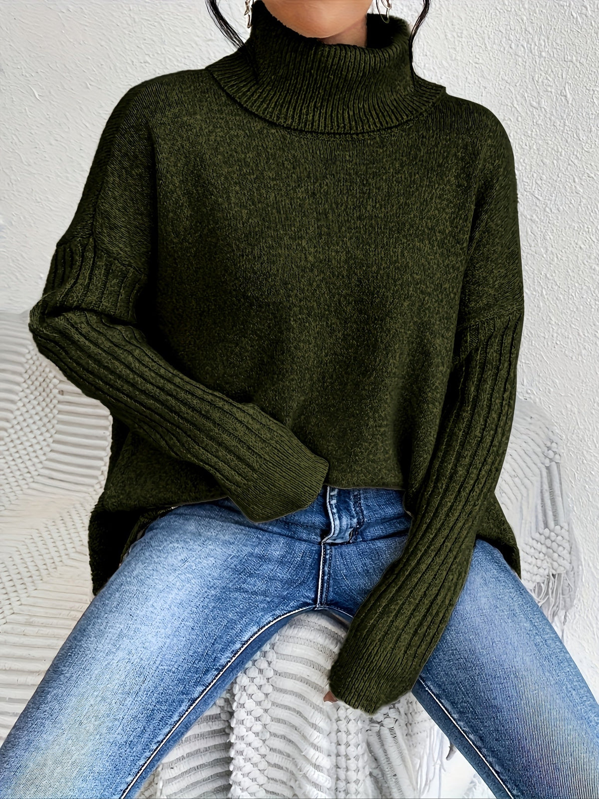 Celestia | Women's Turtleneck Oversized Sweater
