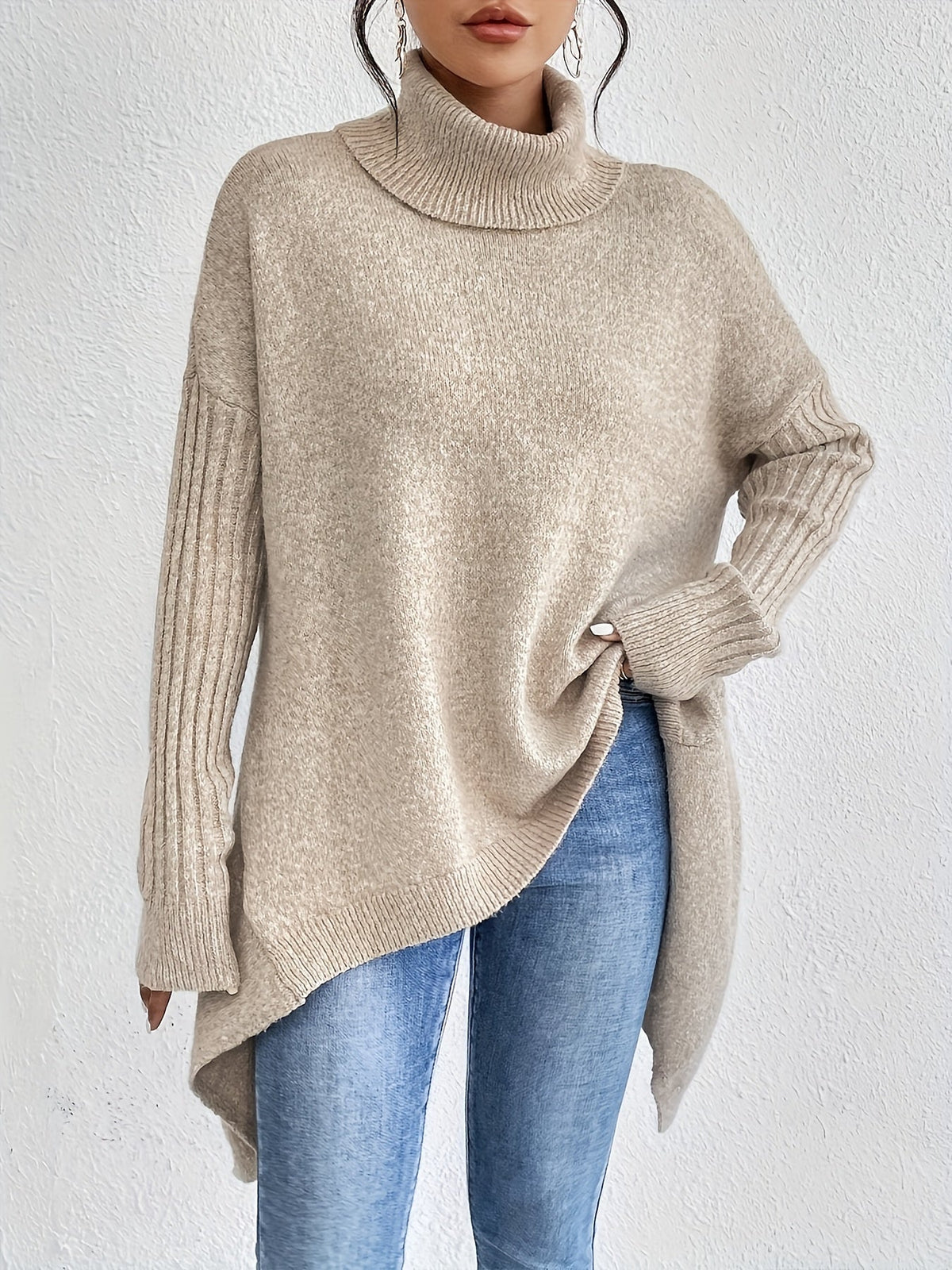 Celestia | Women's Turtleneck Oversized Sweater