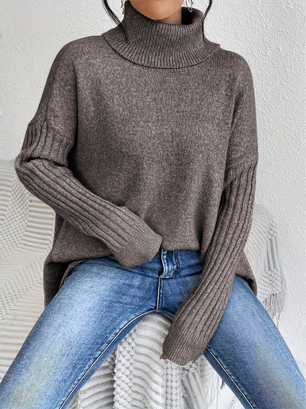 Celestia | Women's Turtleneck Oversized Sweater