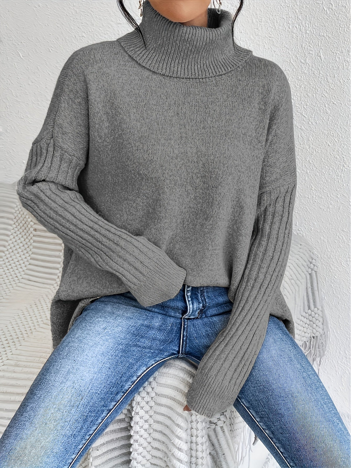 Celestia | Women's Turtleneck Oversized Sweater