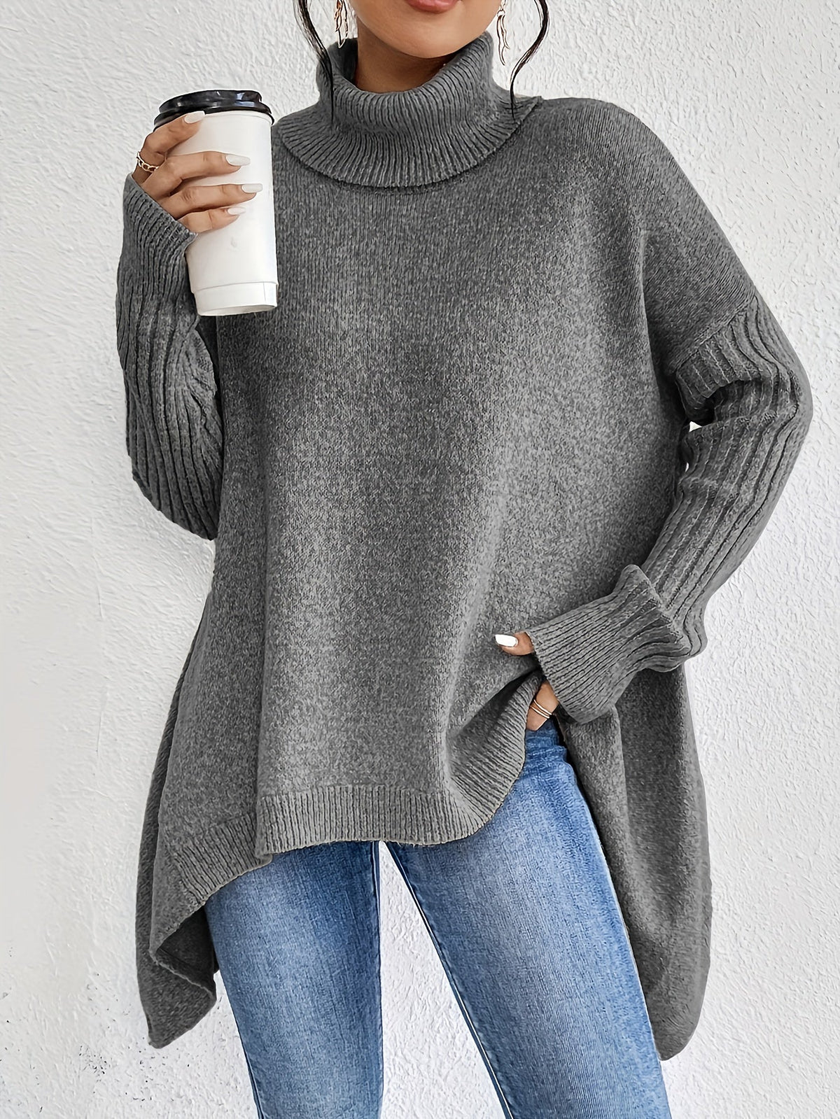 Celestia | Women's Turtleneck Oversized Sweater