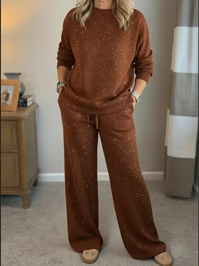 Celvaine | Women's Loungewear Set Two-Piece Sweater & Pants