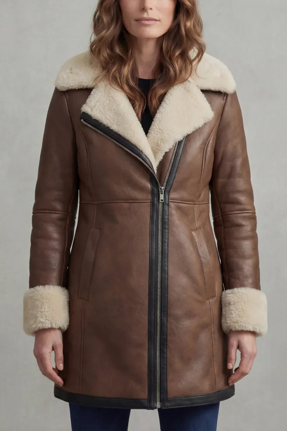Corvara | Women's Shearling Leather Winter Coat
